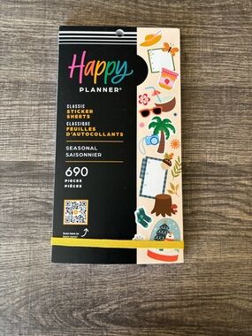 Happy Planner Sticker Book - Black, Yellow & Multicolor
